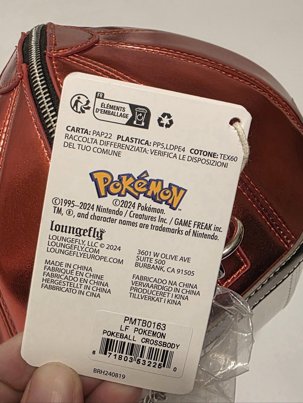 Loungefly Metallic Pokeball Crossbody Bag NWT - Picture 2 of 6